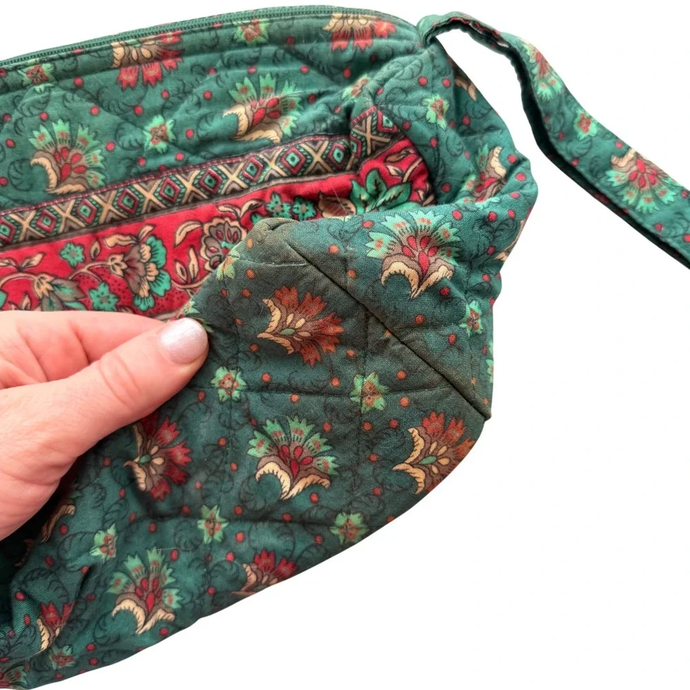 Vintage 90s Souleiado Cosmetic Bag Women  Quilted Floral Provencal Made InFrance